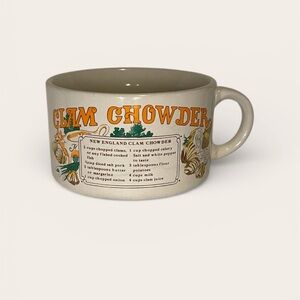 Vintage Ceramic Clam Chowder Soup Mug